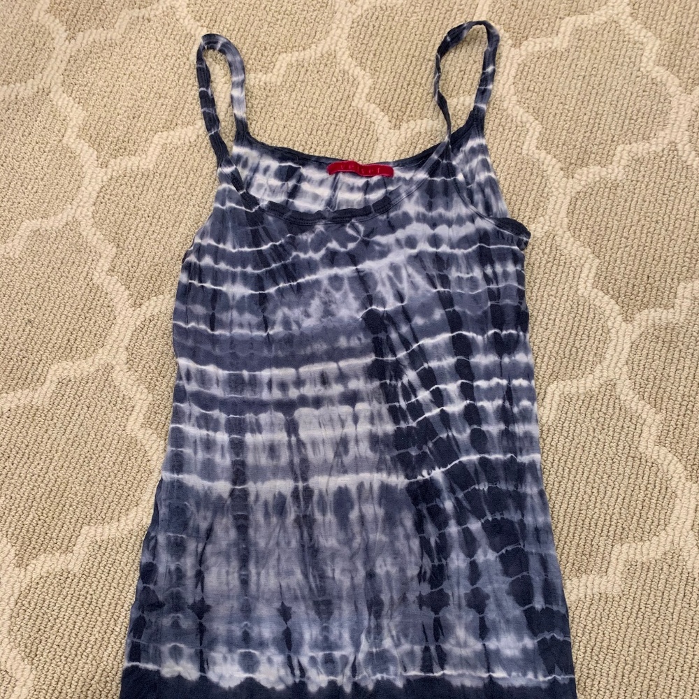 velvet brand navy tie dye tank top